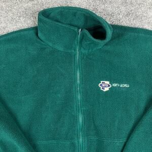 Sierra Sport Jacket Mens Size M Green Fleece Full Zip Outdoor Casual Warm